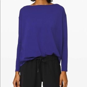 lululemon back in action LS larkspur sz 8